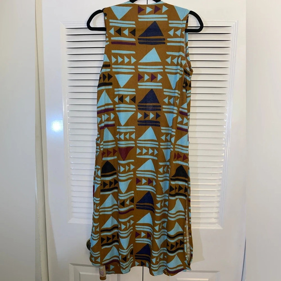 Lularoe Joy Aztec Long Vest Medium - Picture 4 of 7